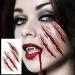 EGMBGM 128+ PCS Halloween Fake Stitches Temporary Tattoos Kit | 3D Zombie Makeup for Adults & Kids | Scary Chucky Scars & Blood Face Stickers - Buy Online on SooperMarket.com