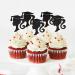 Cyodoos 24pcs 2024 Girl Graduation Theme Black Cupcake Toppers Girl Graduate Silhouette Cupcake Picks 2024 Students Graduation Theme Party Cake Decorations Supplies Graduation2 - Buy Online on SooperMarket.com