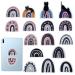Soothing sticker |16 pieces of atmospheric fidget structure strips reusable stickers with a gravel structure and rainbow cat pattern for adult boilers
