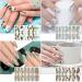 JSRQT 12 Sheets Marble Full Wraps Self Adhesive Nail Stickers 168 Pieces Nail Polish Stickers Set with 2 Nail Files DIY Nail Art Stencil Full Nail Decals Stickers for Women Girls Manicure - Buy Online on SooperMarket.com