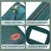 Small Makeup Bag with Mirror - Portable Lipstick Holder for Women | Red Lipstick Pattern & Dark Green Color - Holds 3 Lipsticks | Ideal Zippered Toiletry Bag for Travel - Buy Online on SooperMarket.com