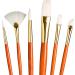 Princeton Real Value 9100 Paint Brush Set - Acrylic, Oil & Watercolor - Syn-White Taklon - Round 2, 6, Fan 2, Filbert 4, Angular 4, Flat 10 - Buy Online on SooperMarket.com