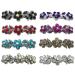 JCGY Set of 8 Hair Barrettes Small French Clip Barrette Sparkly Crystals, 1 each of 8 colors-8338