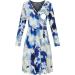 OUGES Womens V-Neck Maternity Nursing Dress with Pockets - XL Long Sleeve Floral Casual Wear - Buy Online on SooperMarket.com