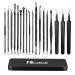 19 Pcs Blackhead Remover Pimple Popper Tool Kit Professional Blackhead Extractor Tool for Nose Face Stainless Comedone Extractor Blemish Whitehead Popping Tool with Portable Metal Case (Black)