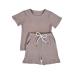DreamBuy 20 Colours Ribbed Pyjama/Tracksuit/Loungewear Unisex Boys And Girls Pyjamas Baby Clothes Pyjamas For Women And Mens Pyjamas 1-2 Years Taupe