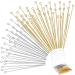 500 Pieces Eye Pins 50 mm Jewelry Making Pin Heads Eye Jewelry Head Pins for Jewelry Making DIY Ball Head Pins for Craft Earring Bracelet Jewelry Making Accessories Supplies (Gold  Silver) Gold Silver