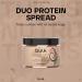 Duo Protein Spread Milk & White Chocolate Hazelnut 500g - Bulk Size | High Protein Snack Spread - Buy Online on SooperMarket.com