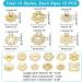 PandaHall 144pcs 24K Gold Plated Flower Bead Caps - 12 Styles Brass End Caps for DIY Jewelry Crafts - Buy Online on SooperMarket.com