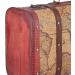 Vintage Composite Wood Portable Suitcase with Map Pattern - Stylish Storage Chest for International Shipping - Buy Online on SooperMarket.com