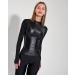Bona Fide Women's Compression Crop Top - Long/Short Sleeve Gym Workout Shirt for Running - Black Skin Large - Buy Online on SooperMarket.com