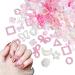 3D Nail Charms 350PCS Mixed Styles Flowers Bow Heart Moon Pearl Nail Art Charms Bowknot Resin Nail Ornaments Nail Gems for Manicure Design Decorations Jewelry Accessories DIY Crafts B Colorful