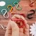 10 Pack Metal S Carabiners - 50mm/40mm Double Carabiner Snap Hooks for Camping Hiking & Home - 5 Color Options - Buy Online on SooperMarket.com