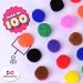 Adeweave 1.5 Inch 100 Pom Poms - Multicolor Soft and Fluffy Craft Pompoms in Assorted Colors - Buy Online on SooperMarket.com