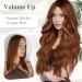 MORICA 20 Inch Invisible Wire Hair Extensions | Auburn Halo Hairpiece - Long Wavy Synthetic Hair | Adjustable Size & 4 Secure Clips for Women - Buy Online on SooperMarket.com