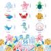 Alegre Edible Marine Animals Cake Decorations - 56 Ocean Theme Toppers for Birthdays & Baptism | Underwater World Cupcake & Muffin Decor - Buy Online on SooperMarket.com
