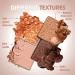 Vegan Copper Bronze Eyeshadow Palette - 12 Pigmented Nude Shades | Travel-Friendly Shimmer Makeup with Mirror - Buy Online on SooperMarket.com