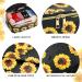 MAGEFY 3 Piece Sunflower Cosmetic Bag Set | Stylish Travel Makeup Pouch | International Shipping Available - Buy Online on SooperMarket.com