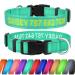 Tagme Personalized dog collar for medium dog with embroidered reflective nylon dog collar with pet name & telephone number turquoise m m (1 Pack) turquoise