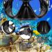 PIYAZI Adult Snorkel Set - Panoramic Wide View Mask, Anti-Fog Glass, Full Dry Top Snorkel - Perfect for Scuba Diving and Swimming - Includes Travel Bag and Ear Plug - Black - Buy Online on SooperMarket.com