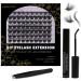 Individual Lashes Extension Kit 70 Wide-Stem 9-15mm Mix False Eyelashes with Lash Glue and Applicator DIY Soft Natural Portable Cluster Lashes Extensions Kit at Home (Mix 9-15mm FD20 Light Suit) 1 count (Pack of 1) FD20 Light Suit