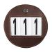 LeMieux Bridle Number Holder in Brown - Durable Leather Material - Attaches Easily with a Strong Fixing Pin - One Size
