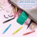 Tweezers Set with Leather Case - 4Pcs Professional Stainless Steel Eyebrow Tweezers for Women - Precision Tweezers for Ingrown Hair, Splinter Removal - Ideal for Facial Hair - Multi-Color - Buy Online on SooperMarket.com