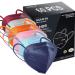 HUHETA KN95 Face Mask 60 Pack 5-Ply Breathable & Comfortable Safety Mask Filter Efficiency 95% Protective Cup Dust Masks Against PM2.5 - Individually Wrapped (Multicolored Mask)