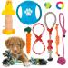 Fur & Bone 10 Pack Dog Chew Toys | Puppy Toys Dog Toys for Boredom | Indestructible Dog Toys with Rope Toys Squeaky Toy | Dog Toy Dog Teething Toys for Small & Medium Dogs | Dog