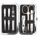 Three swords - 6 pcs.Nail care set 'Lucca' |Manicure & pedicure set in real leather gift box.Color: red |Contents: skin scissors 2 tweezers double instrument nail clipper & nail file