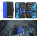 Manicure Set Nail Set Nail Clipper Kit Professional - Stainless Steel Pedicure Set Nail Grooming Kit of 18pcs with Case for Travel (Black/Blue) - Buy Online on SooperMarket.com