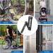 High-Security Folding Palace Bicycle Lock - Hardened Steel 6 Joints Includes 2 Keys & Key Ring - Perfect for Bikes & MTBs Black - Buy Online on SooperMarket.com