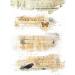 Script Pieces Overlay Rice Paper  8 x 10.5 inch - 6 x Different Printed Mulberry Paper Images 30gsm Visible Fibres for Decoupage Crafts Mixed Media Collage Art - Buy Online on SooperMarket.com