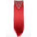 CAISHA by PRETTYSHOP XXL 24 Inch Clip In Hair Extensions Intense Red #3100 - 8 Piece Set - Straight Hair Extension Hairpiece - CES9 - Buy Online on SooperMarket.com