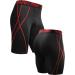 NELEUS Men's 3 Pack Compression Shorts XL - Black/Red/Grey/Navy Blue - Buy Online on SooperMarket.com