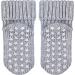FALKE Unisex Baby Catspads Cotton Slipper Socks 0-6 Months - Grey - Soft Blue White - Silicone Nubs for Improved Grip - 1 Pair - Buy Online on SooperMarket.com