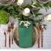 LEKOCH 50 PCs Green Cutlery Napkins - Premium Quality Air Laid Fabric 40x37 cm - Ideal for Weddings & Events - Buy Online on SooperMarket.com