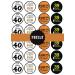 24 PRECUT 40th Birthday Edible Cupcake Toppers - Cheers Beer Theme Premium Thickness SWEETENED VANILLA - wafer card disc cake decorations
