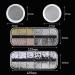 Nail Art Pearls & Charms Set - 4 Boxes Gold, Silver, White Half Round Gems, Glitter Powder, Rhinestones Accessories for Women - Acrylic Decorations Design - Buy Online on SooperMarket.com
