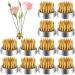 WUWEOT 12 Pack Flower Frog Holder Kenzans Round Flower Arranger Mini Frog Floral Frog Pins 0.9 Inch Flower Pin Holder Fixed Tools for Small Vase Ikebana Decoration Supplies