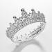 SWEETV Full Round Crystal Queen Crown for Women - Wedding Tiara for Bride, Pageant and Birthday Party - Silver - Buy Online on SooperMarket.com