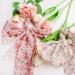 2PCS Floral Hair Scarf with Ribbon Bow for Women and Girls - Silk Long Tails Scrunchy Elastics Ponytail Holder - Buy Online on SooperMarket.com