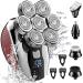 Head Shavers for Bald Men, Homsor Bald Head Shavers for Men Waterproof Wet&Dry,7D Electric Head Shaver for Men with Hair Sideburns Trimmer,5 in 1 Electric Shaver Head Razor Cordless Men's Grooming Kit