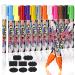 Pincelma 13 Packs Liquid Chalk Markers for Chalkboard Dry Erase Markers Chalkboard Markers Chalk Pens for Chalkboard Signs Blackboard Car Window Bistro Glass Board (6mm*12 3mm*1 8 Labels)