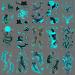 Oottati 15 Sheets Glow in Dark Night Fluorescence Luminous Temporary Tattoo Stickers  Snake Panda Jellyfish Border Collie Dog Whale Goldfish Shark Feather Cat Deer