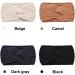 Chunky Knit Headband Set for Women - Black, Dark Grey, Camel, Beige - Buy Online on SooperMarket.com