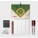 PowerNet Magnetic Baseball Softball Lineup Coaching Board | Double Sided with Fence Clip | 2 Dry Erase Markers | Weatherproof Sealed Edges | Perfect for Game Time