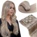 Laavoo clip in Extensions real hair blond highlight real hair extensions clip in ashblond platinum blonde 45cm hair extensions real hair clip twice treat 105g 7pcs #p19/60 45cm-105g 2.6 #p19/60