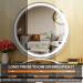 Gvnkvn Vanity Mirror with Lights - 18 Lighted Makeup Mirror with 3 Color Modes and Touch Control - Oval LED Makeup Mirror for Bedroom - 360 Adjustable White - 18x18 - Buy Online on SooperMarket.com