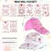 Personalized DIY Baseball Cap Set for Girls - Adjustable Glittering Sun Hat with 8 Leaves Stones - Buy Online on SooperMarket.com